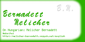 bernadett melicher business card